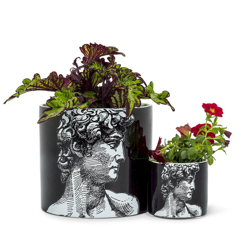 Pot à fleurs en céramique Aashka, H 2,5 po x l 2,5 po x P 2,5 po