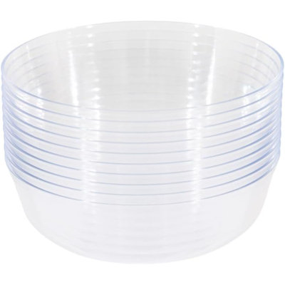 Bols jetables ronds en plastique transparent EcoQuality