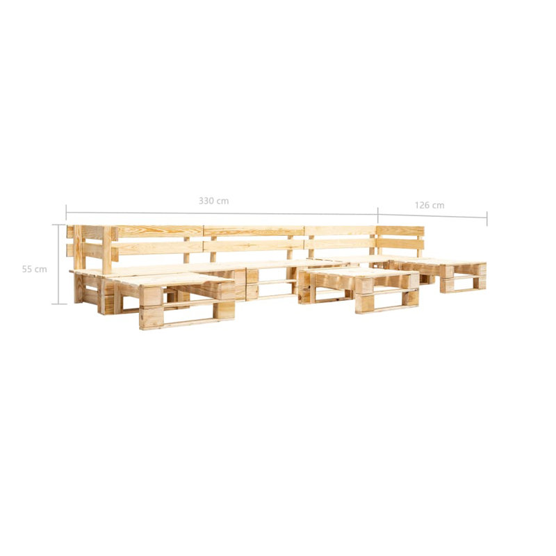 6 Seater Sofa Set, Light Brown