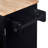 K&K Rolling Kitchen Island With Storage, Kitchen Cart With Rubber Wood Top, 3 Drawer, 2 Slide-Out Shelf And Internal Storage Rack, Kitchen Island On Wheels With Spice Rack & Tower Rack-1606325589