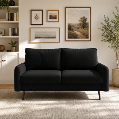 Dotson 58" Velvet Round Arm Sofa Loveseat