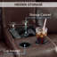 Chaise en similicuir avec console