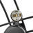 3-Light Black Globe Chandelier Candlestick Pendant Chandelier for Kitchen Dining Room