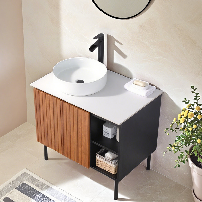 Ensemble de meuble-lavabo simple 32 po noir