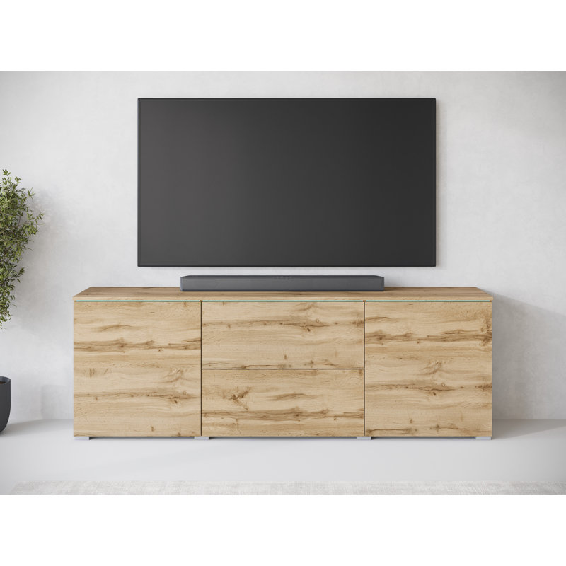 Agne 180cm W 2 - Drawer Chest of Drawers, Brown