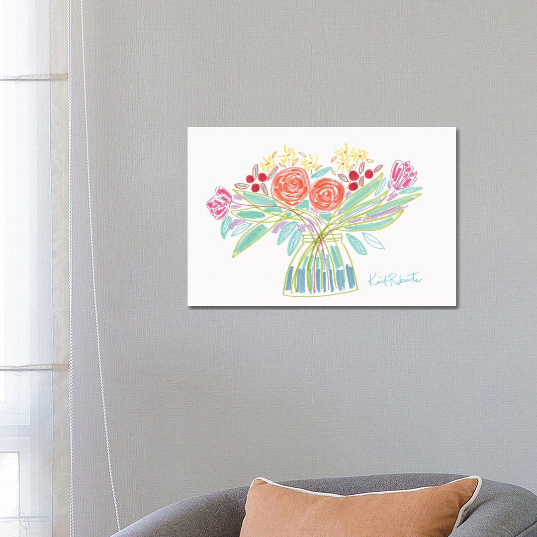 February Bouquet by Kait Roberts - Wrapped Canvas Gallery-Wrapped Canvas Giclée