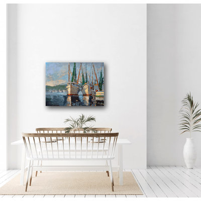 Two Shrimp Boats Print by John Beard