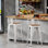 Comptoir et tabourets de bar en métal