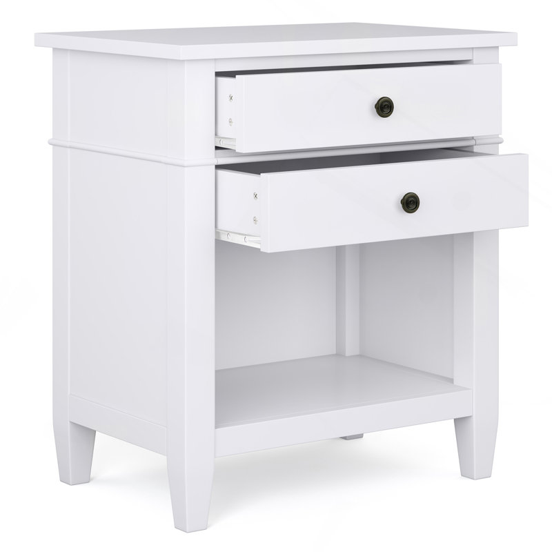 Carlton - Bedside Table - White, White