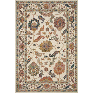 Norge Floral Hand Hooked Wool Beige/Brown Area Rug