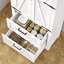 Armoire de rangement Farmhouse, armoire de rangement de salle de bain avec 2 portes et tiroirs-403567249-435347302