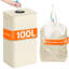 Grand panier à linge 100l avec couvercle, panier à linge pliable avec couvercle et sac intérieur réutilisable, grand panier à linge sale pour salle de lavage, salle de bain, dortoir, chambre à coucher, blanc