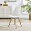 Scandinavian Dining Table Set - Minimalist Style Glass and Metal Leg with 4 Luxury Dining Chairs-86714793-87113436