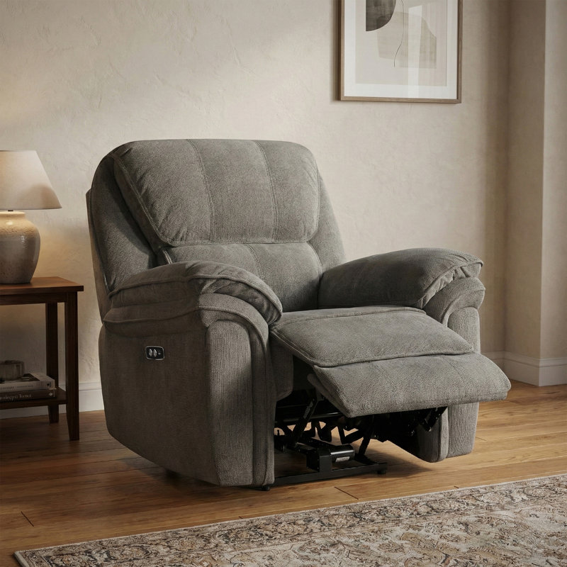 Coomer 97cm Wide Standard Recliner, Grey