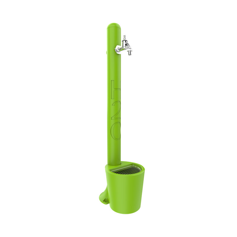 Outdoor Acrylic Weather Resistant Column Fountain, 100cm H x 28cm W x 37cm D, Light Green
