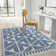 Kellda Geometric Machine Woven Polypropylene/Polyester Area Rug in Blue