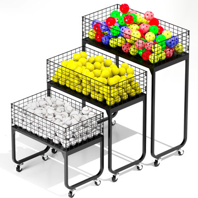 3-Tier Storage Rack Cart - Metal Shelving Unit with Wheels Kitchen Storage Garage Organizer Pantry Shelves Rolling Utility Shelf for Fruit and Vegetable
