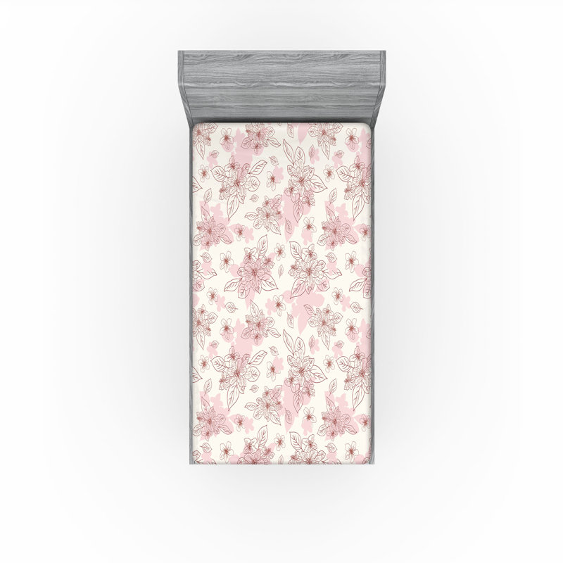Drap-housse romantique Ambesonne, Drap-housse de taille simple