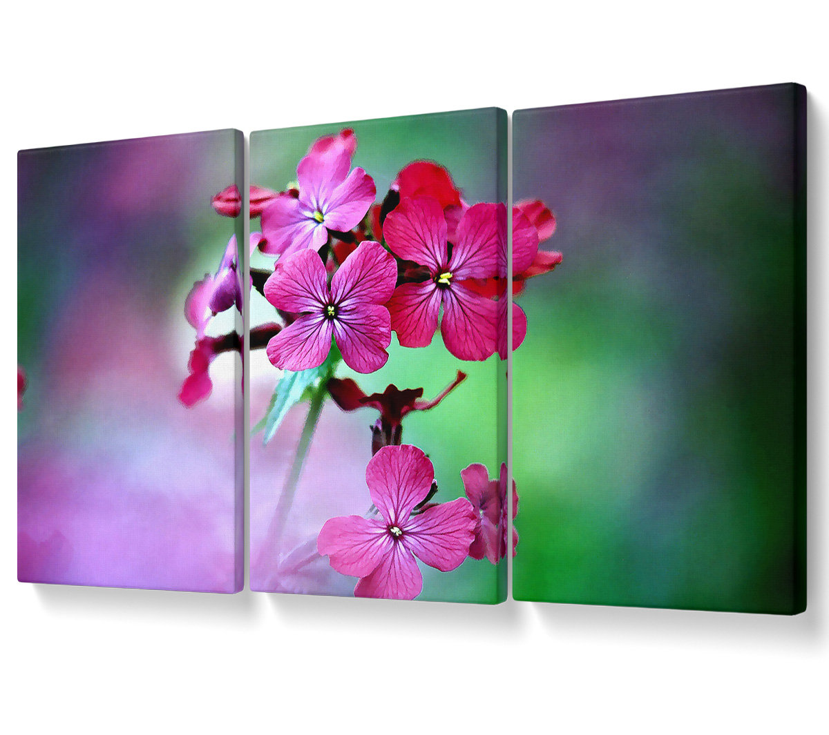 Ebern Designs Fresh Flowers in the Garden - 3 Piece Wrapped Canvas ...