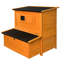 Poulailler avec 3 nichoirs, 2 plateaux coulissants, rampe pliable, toit en asphalte rabattable, bois d'épinette, pour 6 à 8 poulets, 41,99 po de hauteur, 36,17 po de largeur, orange imperméable, largeur, 40,49 de profondeur