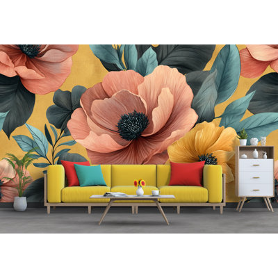 Papier peint floral floral