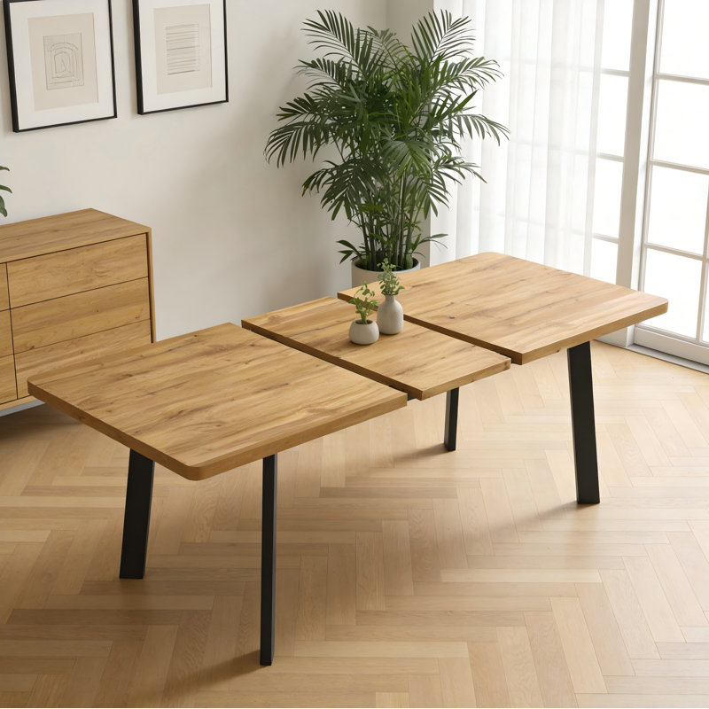 Table de salle à manger extensible 63,1-78,8 po pour 4 à 8 personnes, table de cuisine rectangulaire