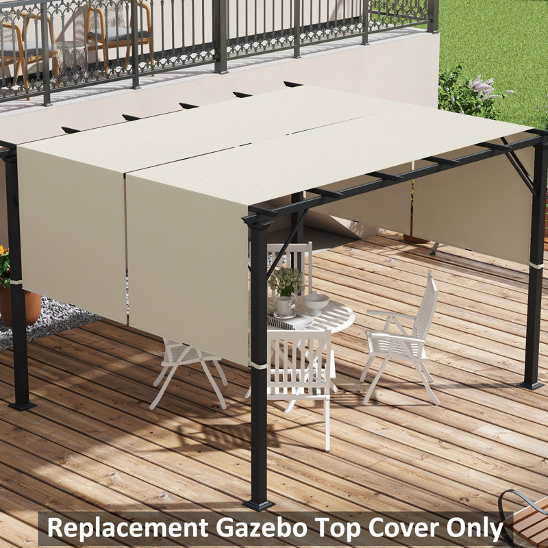 Auvent de remplacement pour pergola 2 pièces, abat-jour protégé, compatible avec la pergola, housse résistante à l'installation de 2 pièces sans effort, résistante aux éclaboussures
