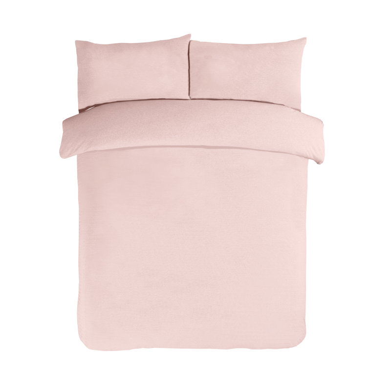 Atvars Striped Duvet Cover Set with Pillowcases, Single - 1 Pillowcase (80 x 80 cm), Pink