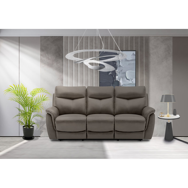 Holland 3 Seater Manual Recliner, Dark Grey