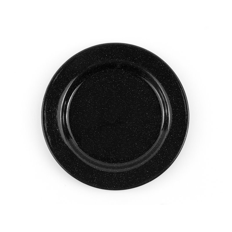 Stinson Enamelware Dinner Plate, Black