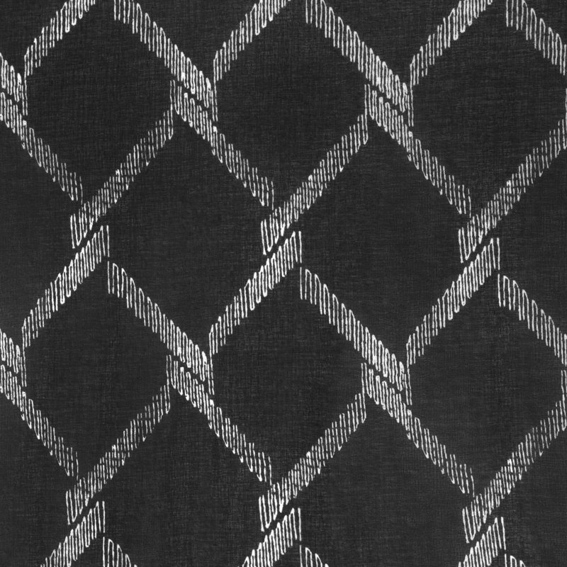 Molini Polyester Semi-Sheer Curtain Panel, Black, 52" W x 84" L