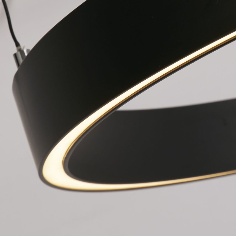 Clintin 1 - Light LED Simple Pendant, Black