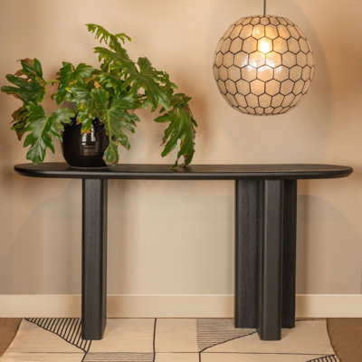 Console asymétrique en bois de sapin et sycomore