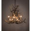 Lustre fantaisie 8 lumières panache mule Deer