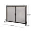 Écran de foyer en fer mat fabriqué à la main - H 31,11 po x l 40,7 po, option
