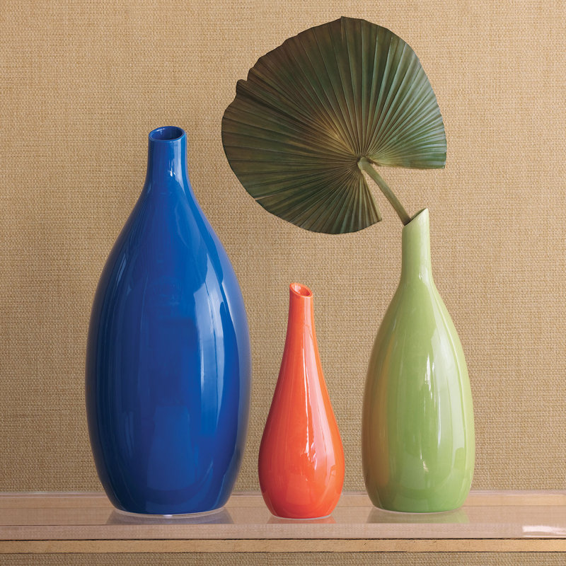 Trio Handmade Table Vase, Orange