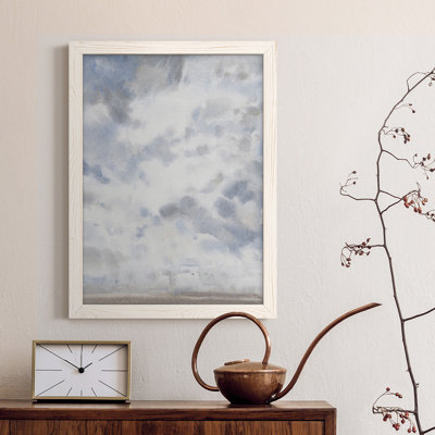 Ciel bleu IV - Peinture sur toile encadrée