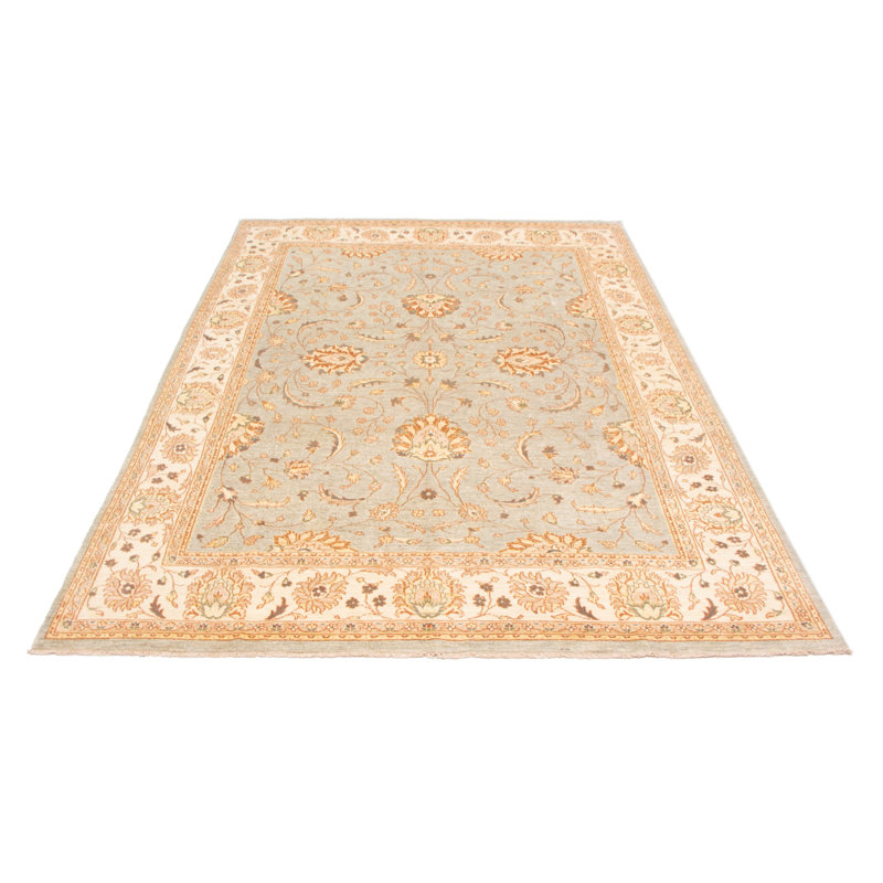 Tapis unique en laine noué à la main 8 pi 10 po x 12 pi 1 po nouvel âge Peshawar Oushak