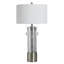 Lampe de table en verre - Morienval - Abat-jour blanc
