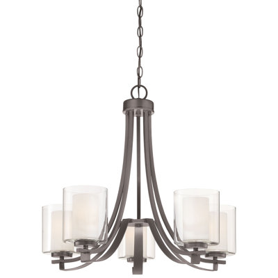 5 - Light Steel Dimmable Chandelier