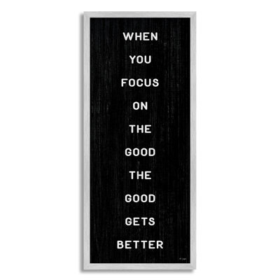 «Focus On Good», impression encadrée sur bois