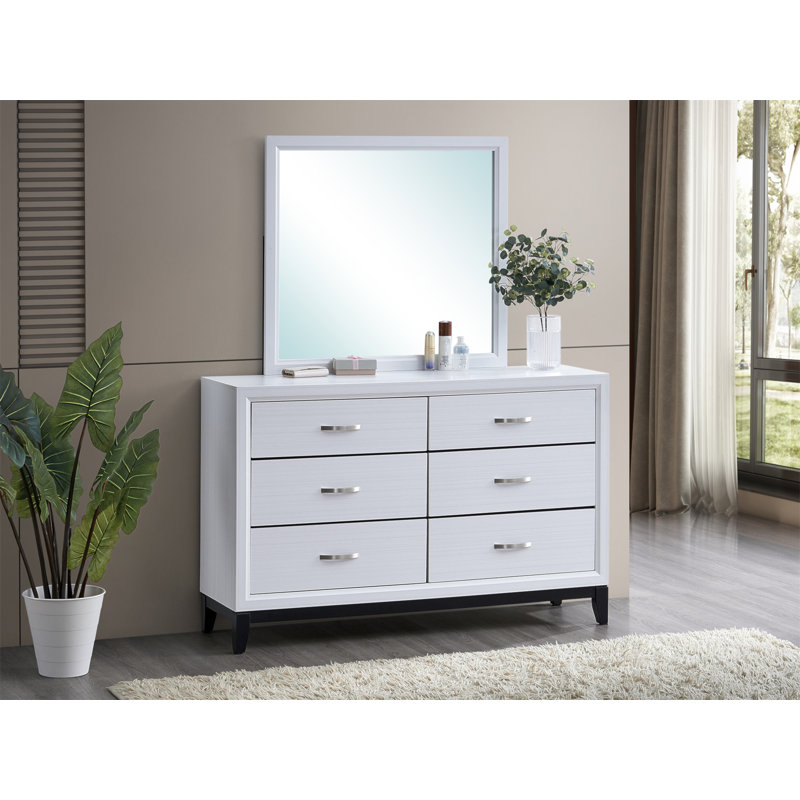 Miroir, 35 po x 39 po, Blanc, Rectangulaire