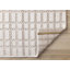 Tapis crème texturé neutre à carreaux bouclés Elijas-16580701