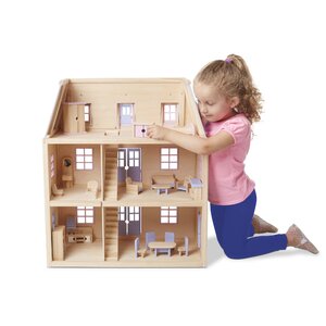 Melissa & Doug Wood Furnished Mansion & Reviews | Wayfair