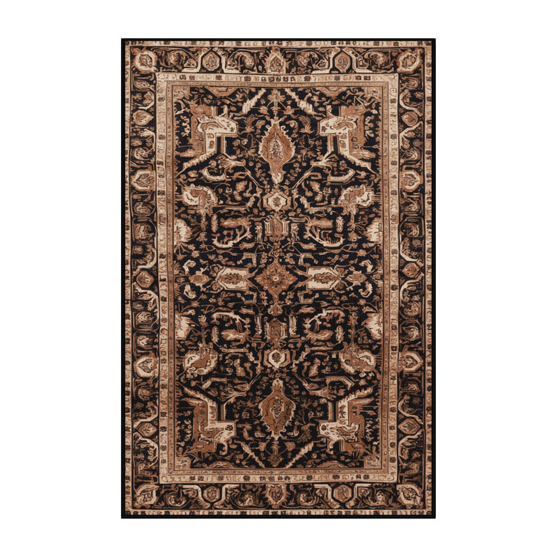 Tapis brun lavable à la machine, Tapis de couloir 2 pi x 4 pi