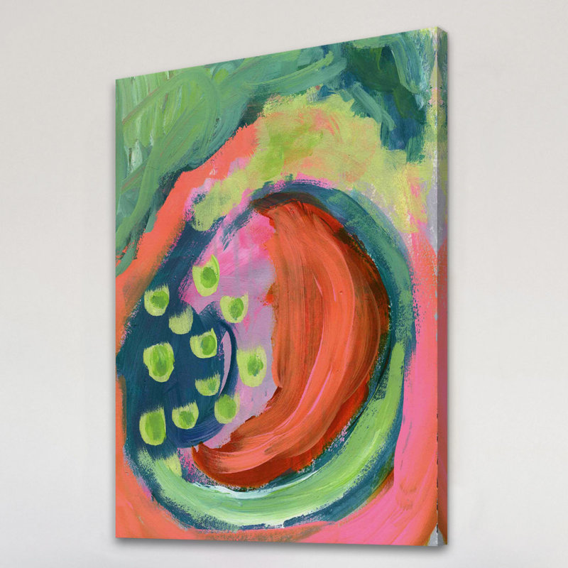 « abstract wave » par jill lambert, reproduction d’art sur toile tendue, H 24 po x l 16 po x P 1,5 po