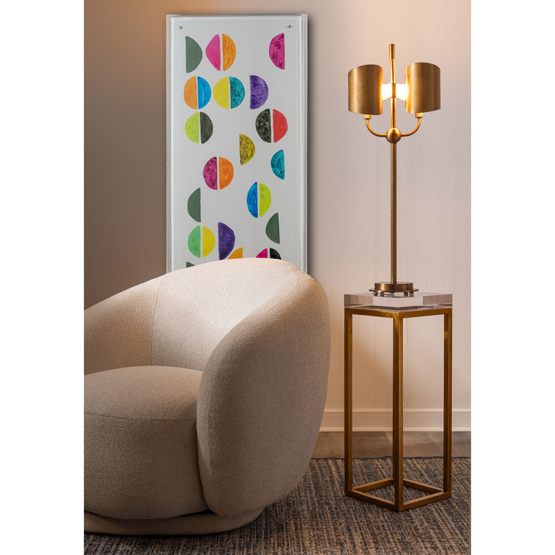 Quinton Table Lamp, Aged Brass