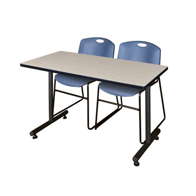 Table de formation en T Nick Nick, 2 chaises empilables Zeng