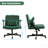 Green Velvet Criss Cross Armrest Office Chair With Wheels - Modern For Home Office, Meditation & Creative Work