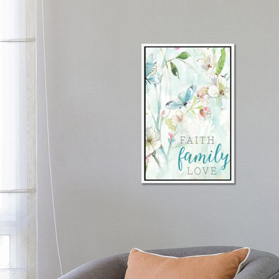 Faith Family Love by Carol Robinson - Print on Canvas